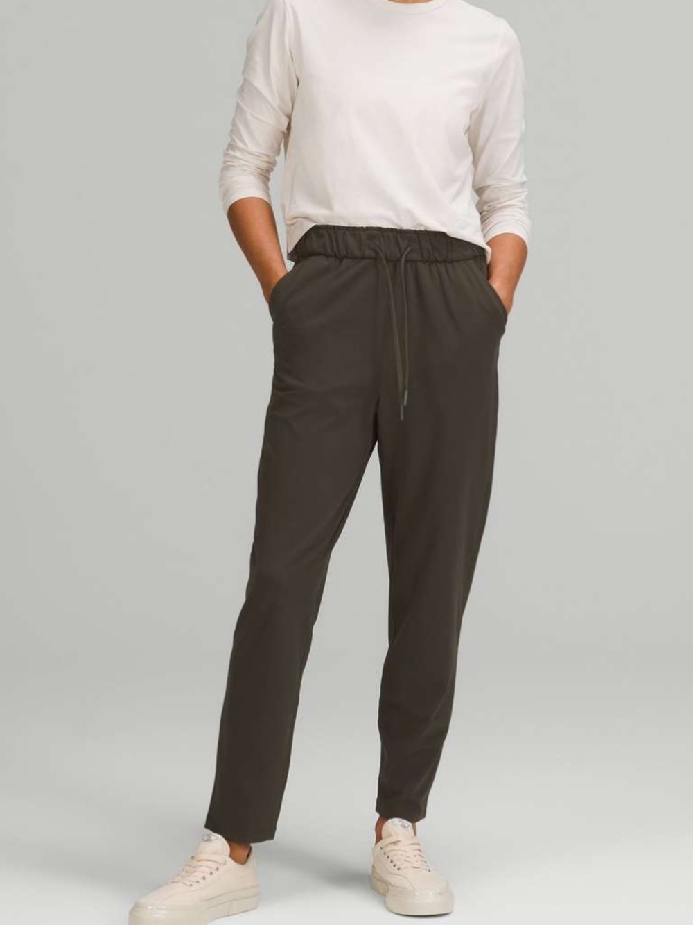 Lululemon STRETCH HIGH-RISE PANT 7/8 LENGTH Dark Olive Size 14